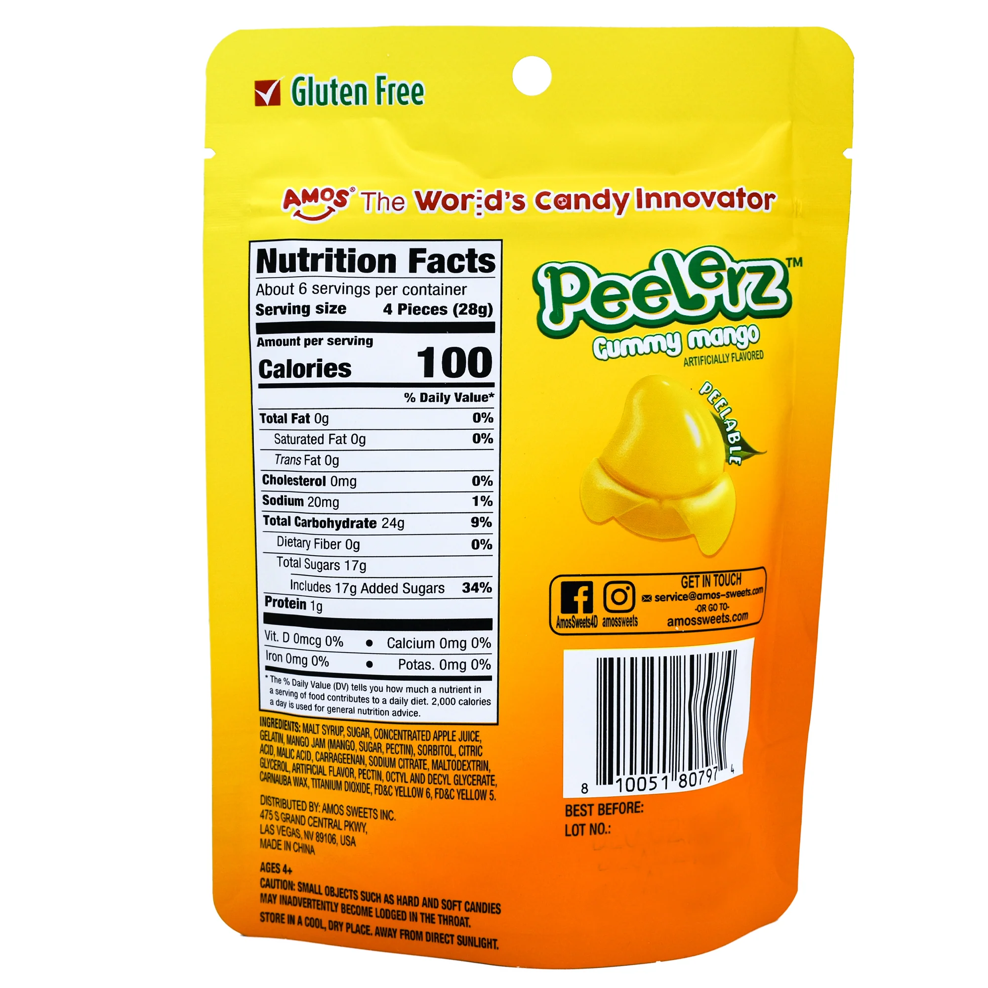Amos Mango Gummy Peelerz