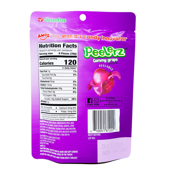 Amos Grape Gummy Peelerz