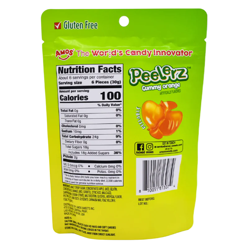 Amos Orange Gummy Peelerz